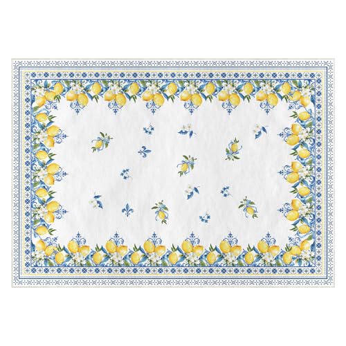Tapete decorativo azul y amarillo 5x7 pies miniatura 1
