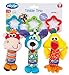 Playgro Spieltier-Trio für unterwegs, Mit Quietsche, Rassel und Glöckchen, Ab 0 Monaten, Mehrfarbig, 40193