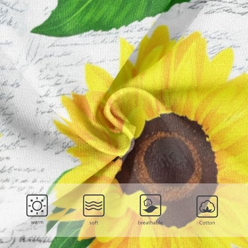 Toddler Underwear Floral 2t Cotton Little Girl Panties Personalized Kids Undies Briefs Yellow Sunflowers Vintage3