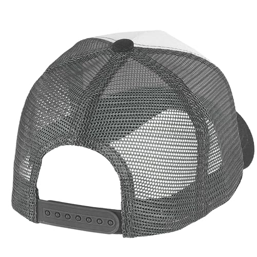 Image of Falari 5-Panel Mesh Baseball Cap, Trucker Hat, Structured Plain Design, Cotton, Adjustable Size