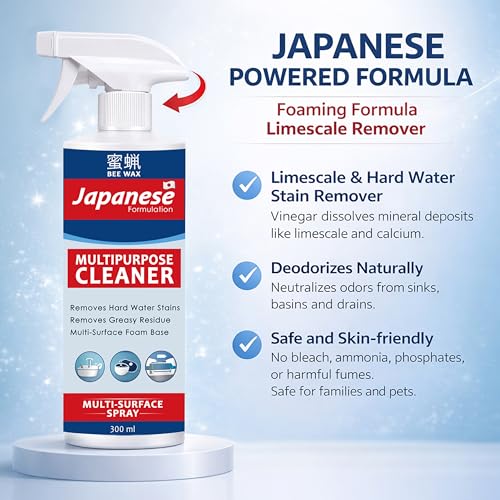 Image of Japanese Multipurpose Cleaner Stain Removal Spray | For Tiles, Sink, Bathroom, Floors & Hard Surfaces | Household Surface Cleaning Spray - 300ml (Pack 1)