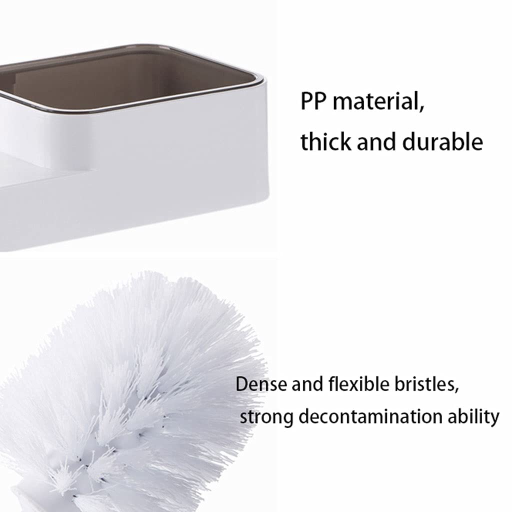 Escobillas de Baño Escobilla WC Cepillo y Soporte for inodoros, Soporte de Cepillo de Inodoro Limpiador Profundo de Limpiador de Pared con Mango sin Deslizamiento for baño Kit de baño Escobilla Baño