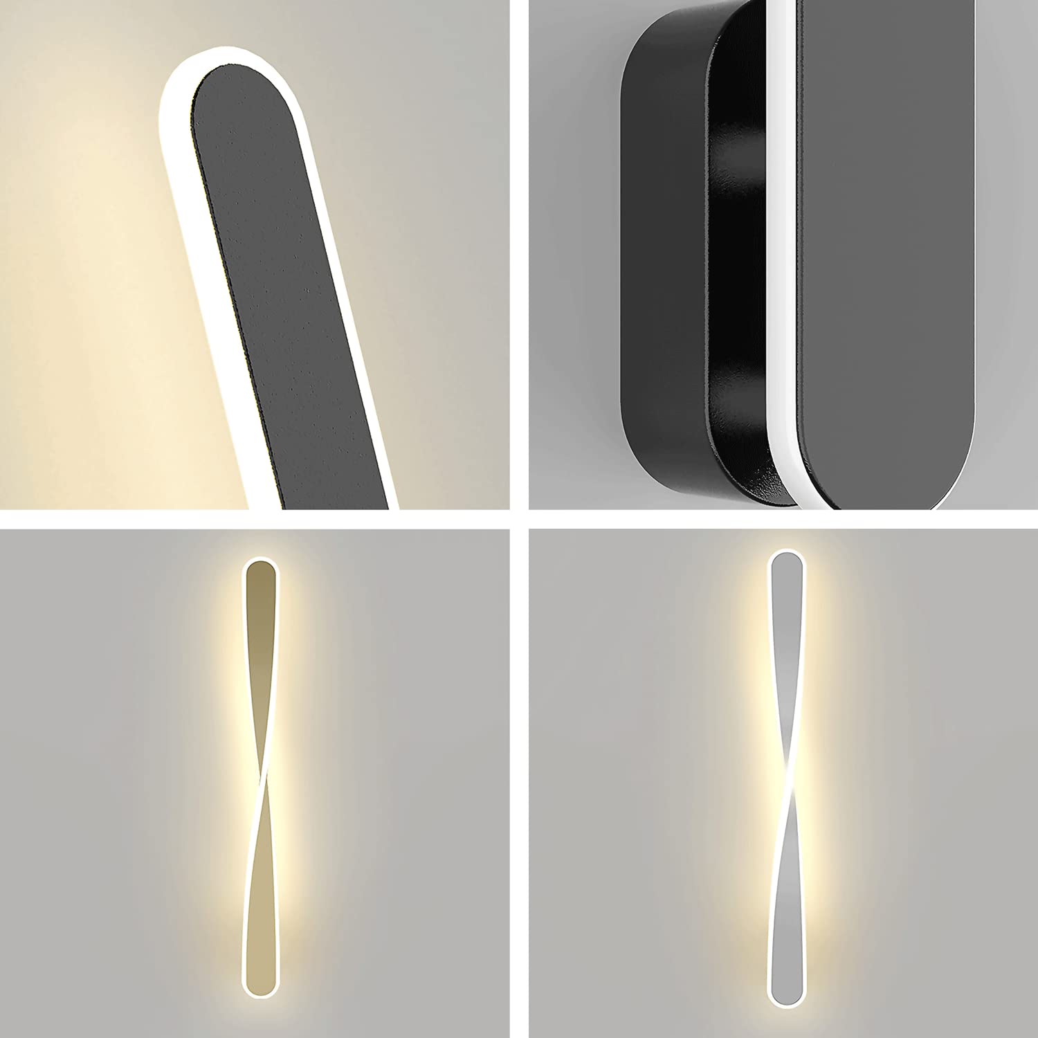 Lampa ścienna LED o długości 20 W z akrylowymi mocowaniami i oświetleniem zagłówka, dekoracja ścienna do salonu