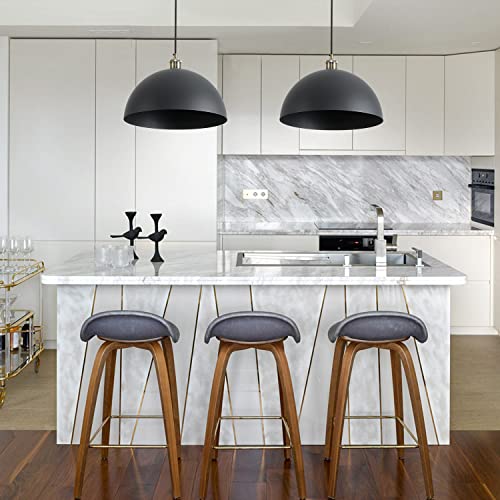 YHANFENGCY Vintage Black Pendant Light 13.7'' Retro Farmhouse Dome Pendant Lamp Modern Industrial Chandelier for Wire Length 78.74 '' Kitchen Island, Bedroom, Dining Room, Living Room, Hallway - Image 4