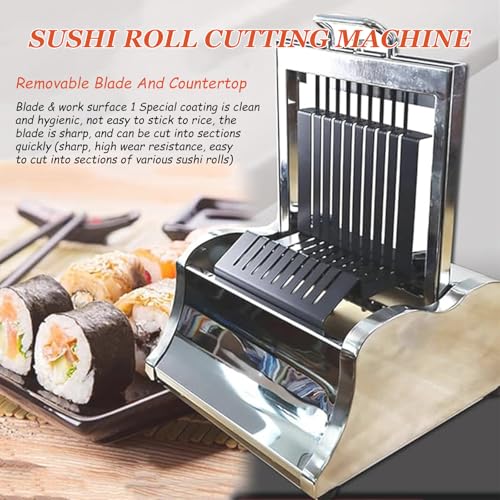 Zestaw do robienia sushi z ostrzem ze stali nierdzewnej do szybkiego i łatwego przygotowania sushi, zawiera wiosło ryżowe i arkusze Nori