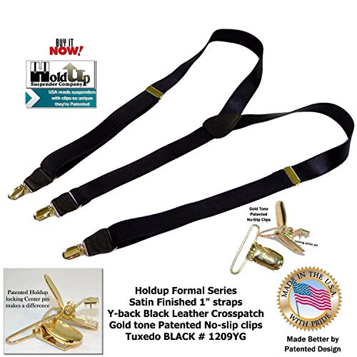 Image of Hold-Up Formal Series Men's X & Y-Back Suspenders with No-Slip Clips