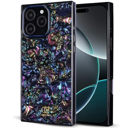 Image of COCOMII Rectangle for iPhone 16 Pro Max Case, Nebula Abalone Shell