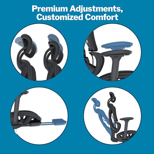 Image of Vari ComfortFlex Office Chair (Gen 2) - Ergonomic Chair with Dynamic Lumbar Support - Adjustable Headrest and Retractable Leg Rest - Fully Customizable for Home or Office