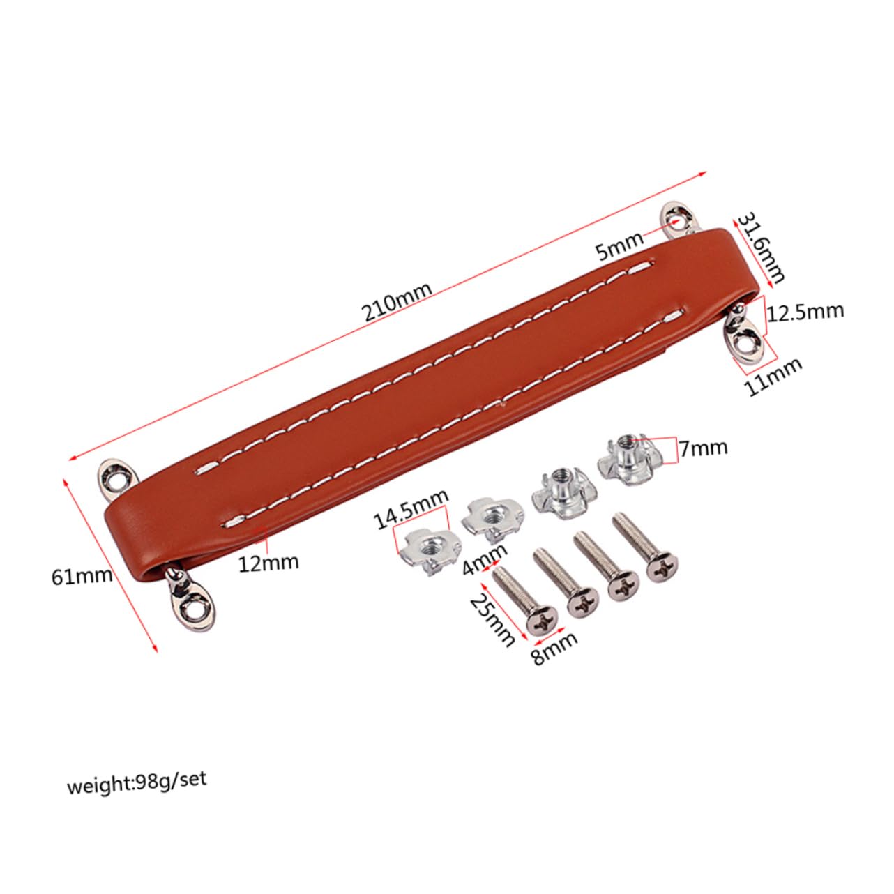 Vintage Style Gitarrenverstärker Griffgurt Für Amp Lautsprecher Aus Pu Leder Hellbraun Langlebiger Tragegurt Mit Metallstäben Für Audio Verstärker Griffe Für Lautsprecherboxen