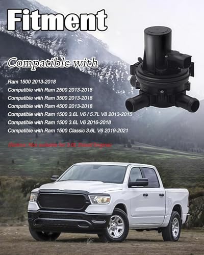 CZTHQP 3 Way Heater Control Valve Compatible with 2013-2018 Ram 1500 2500 3500 4500 3.6L V6 5.7L V8,Replace# 52014892AC, 52014892AA, 52014892AB, Coolant Bypass Valve