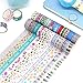 WAPETASHI 40 Rolls Washi Masking Tape Set, Decorative Adhesive Tape for Crafts, Scrapbooks, Bullet Journals,Planners, Each Rolls 5.4yd Total 218yd