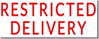 Slim Pre-Inked Restricted Delivery Stamp - Red Ink