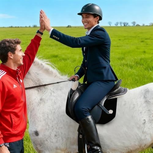 TJHDSF Antirutsch Sattelunterlage,Anti-Rutsch Sattelpad Pferd,Pferde Schabracken,Schabracke Pferd,Sattelunterlage,Neopren Antirutsch Pads,Sattel Schutzunterlage,Sattelpad,Reitpad für Pferde(Black)