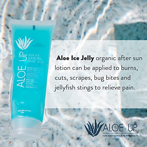 Aloe Up Ice Sunburn Relief Jelly - Pure Aloe Vera Gel Sunburn Relief for Adults & Kids, Aloe Vera Gel Face & Body Pain Sting Relief, All-Natural Cruelty-Free Aloe Gel, Aloe Vera Gel Skin Lotion - 4 Oz - Image 6