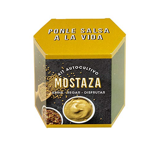 Kit de Autocultivo de Mostaza – Incluye Semillas, Maceta Biodegradable y Sustrato | Fácil de Plantar en Casa | Ideal para Cocina y Regalo Original | Resetea