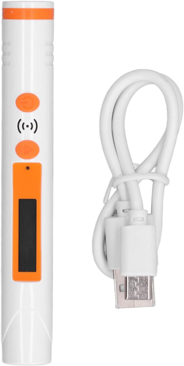 Geiger Counter Nuclear Radiation Detector, Pen Type USB Rechargeable Real Time Measurement with Sound Light Alarm for Hazardous Material Handling