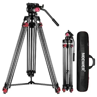 Neewer 79-inch Aluminum Alloy Video Tripod with Fluid Head