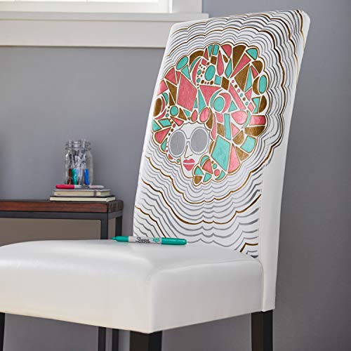 Sharpie Metallic Permanent Markers, Fine Point, Assorted Colors, 6 Count #TOP7