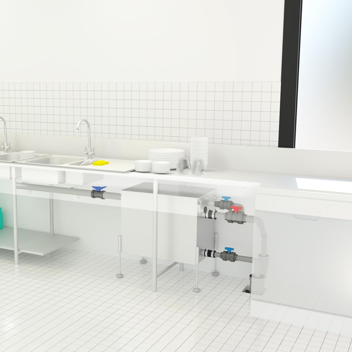 SFA – Sanigrease T 40 – Fettabscheider – Für Restaurantküchen – Fassungsvermögen 39 l – Behälter auf 4 Füßen – Herausnehmbarer Schlammfang – Kompakt – 55 x 40,8 x 48,4 cm