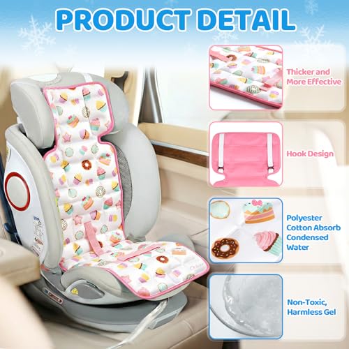 Image of Orzbow Car Seat Cooling Pad with Insulated Bag, Carseat Cooler Pad for Babies Toddler Kids Infant, Portable Baby Cooling Pad for Hot Summer to Keep Comfortable, White