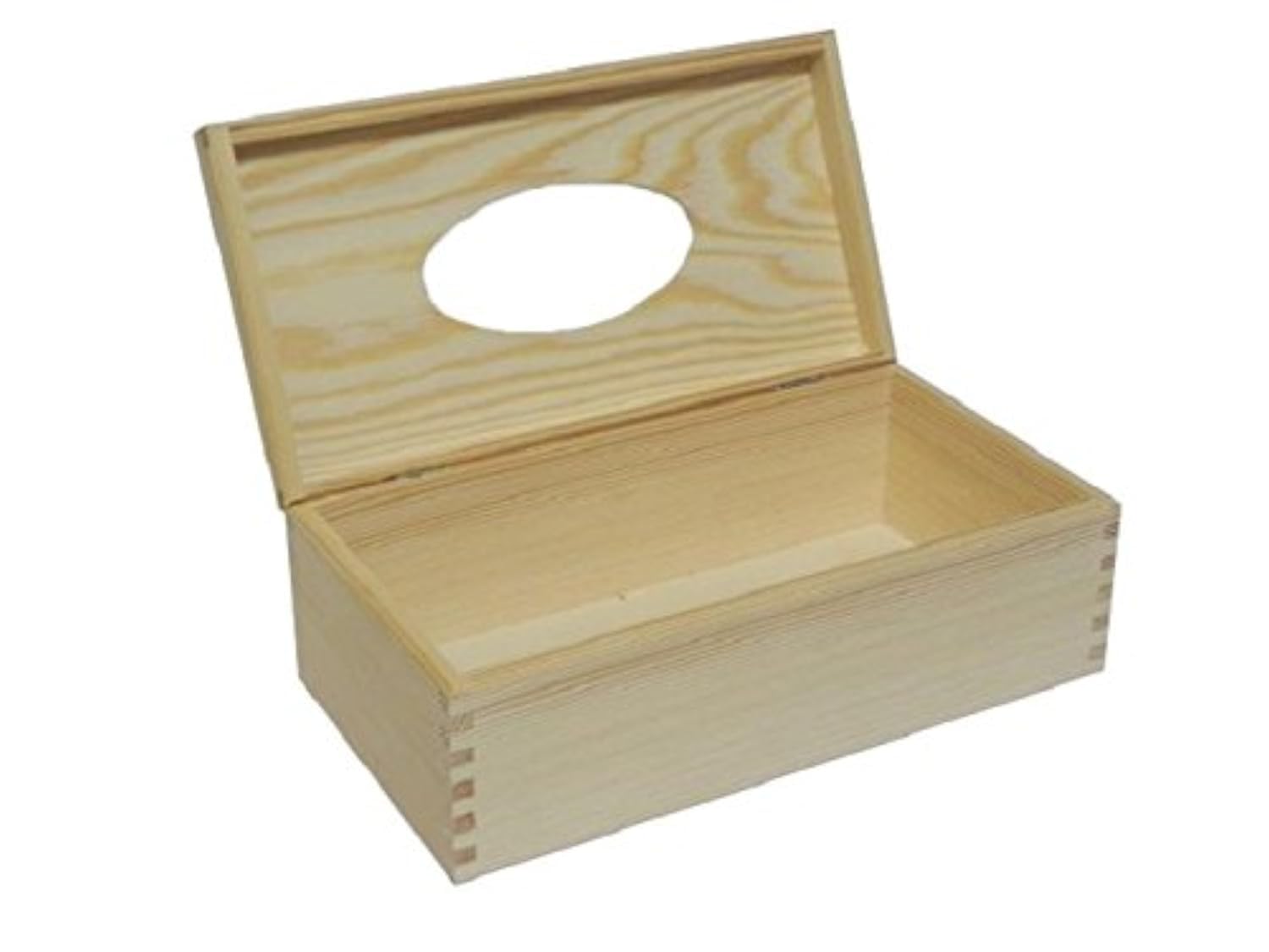 Wooden World Brown Wooden Rectangular Tissue Box Napkin Holder Cover Case Decoupage T1