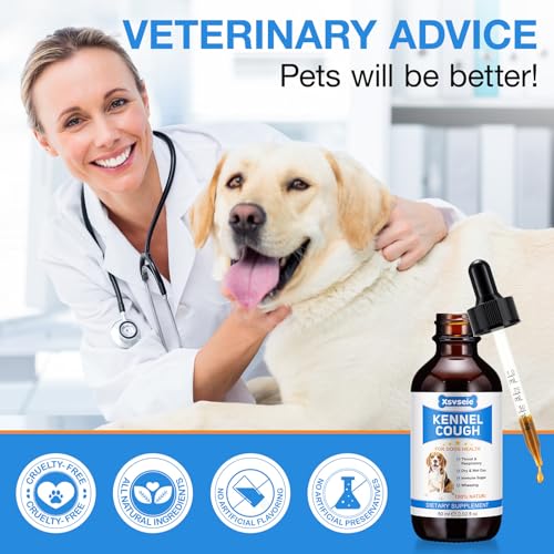 Kennel Cough for Dogs, 2PCS Liquid Drops Remedy, Kennel Cough Treatment for Dogs,Hund Husten Behandlung für alle Rassen & Größen