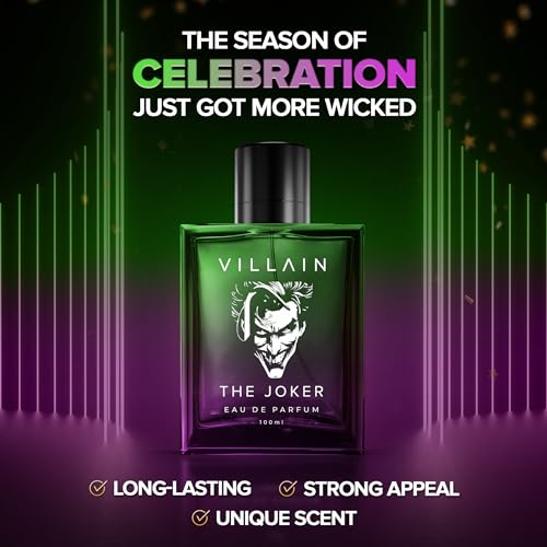 Image of VILLAIN The Joker Limited Edition Edp Perfume For Men 100Ml | Premium Long Lasting Perfume | Woody Citrus Masculine Fragrance | Luxury Perfume For Men, Liquid