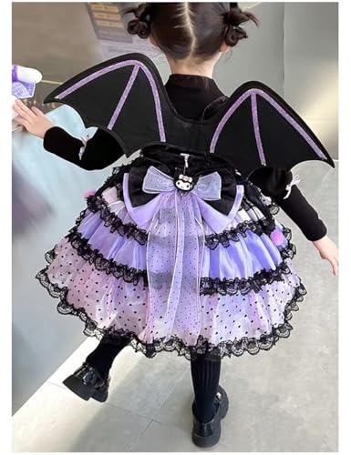 Girl Special Occasion Dresses Shirt Wings 3 Piece Devil Halloween Dress Up Birthday Party2