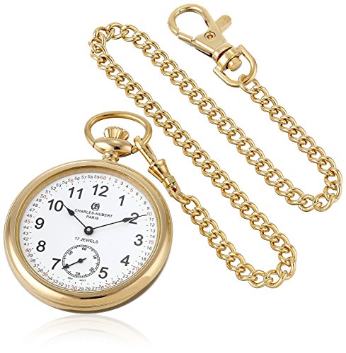 Image of Charles-Hubert, Paris Gold-Plated Open Face Mechanical Pocket Watch