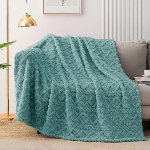 Whale Flotilla Breathable Fleece Throw Blanket for Couch Sofa(50x70 Inch), Super Soft Fuzzy Blankets for All Season, Lightweight and Fluffy, Stone Blue(Vintage)