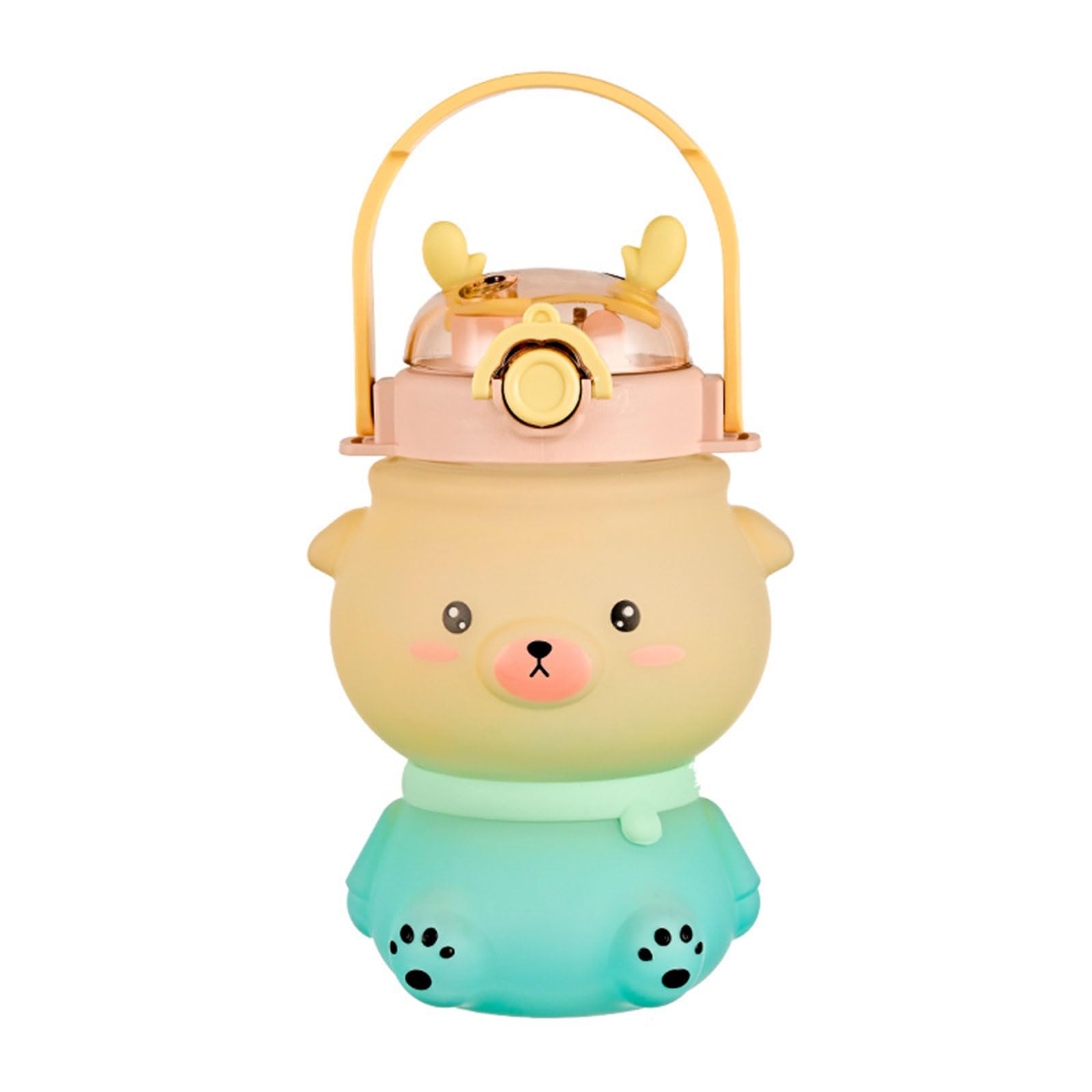 sodeber Deer Water Bottles with Straw Portable Travel Mugs Sports Drinkings Outdoor Cup Drink Kettles Sports Drinkings