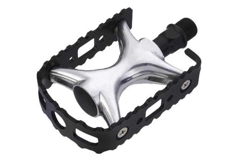 Raleigh - REA426 - Alloy Platform Bicycle Pedal with Steel Cage for Trekking and Leisure Cycling with 9/16 Inch Steel Axle in Black