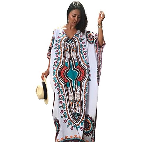 CHERRY CAT Women Beachwear Long Beach Coverups Kaftan Casual Caftan Dress Swimwear cover ups Cover