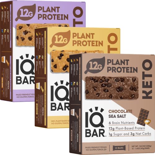 IQBAR Brain and Body Keto Protein Bars Chocolate Lovers Variety Keto