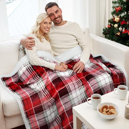 Cataloniachristmasredbuffaloplaidsherpathrowblanketreversiblesupersoftwarmcomfyfuzzysnugglemicrofleeceplushholidaythrowsforcouchsofacabindecro  Urban Country Home Decor Catalonia christmas red buffalo plaid sherpa throw blanket reversible super soft warm comfy fuzzy snuggle micro fleece plush holiday throws for couch sofa cabin decro  urban country home decor