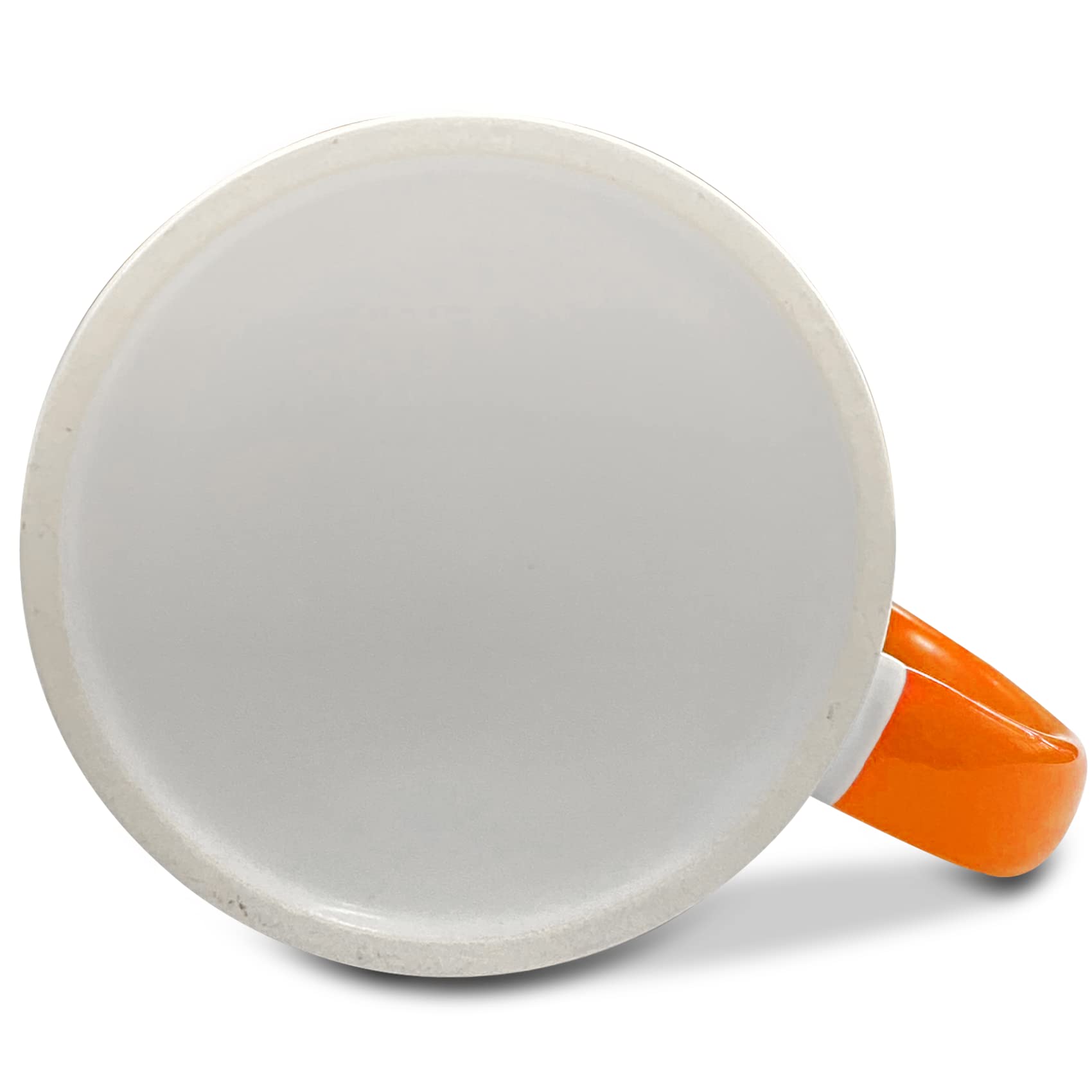 Juego de 12 tazas blancas de sublimación color interior (naranja)