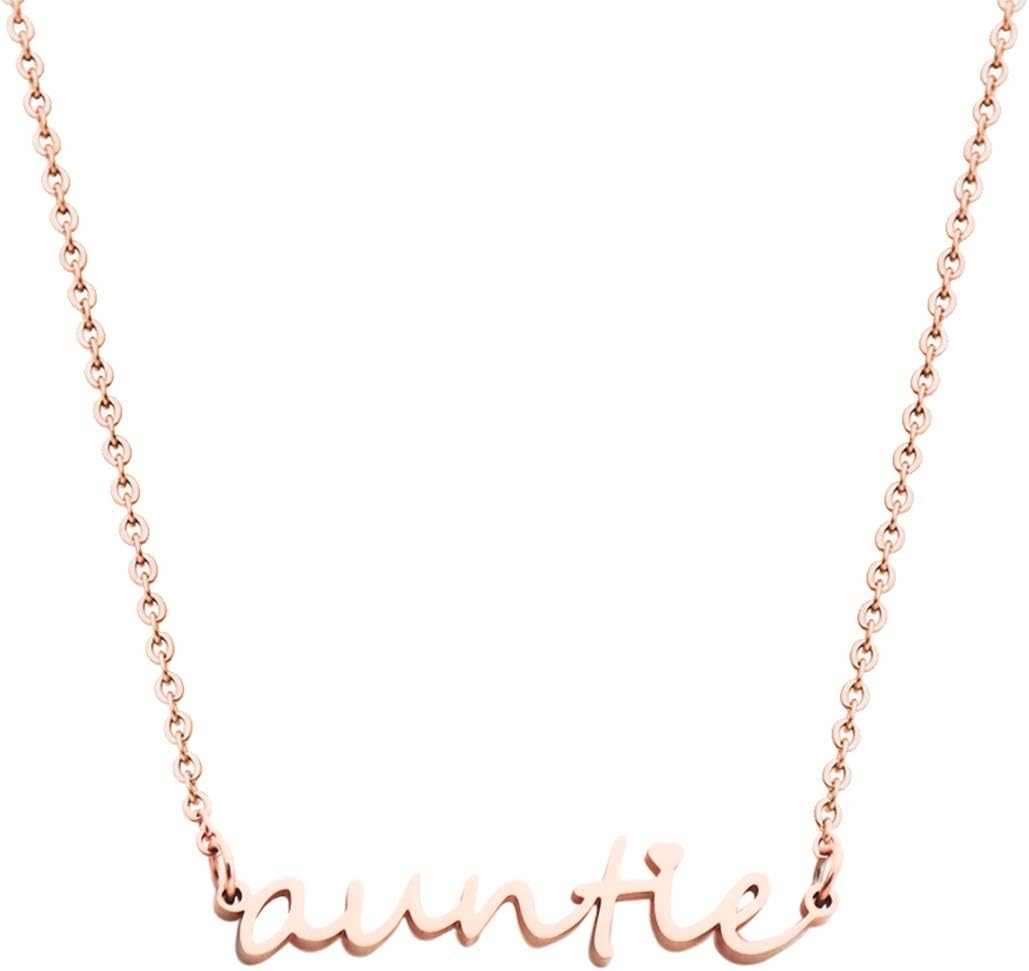 Auntie Name Necklace - Aunt Jewelry Gift From Niece or Nephew