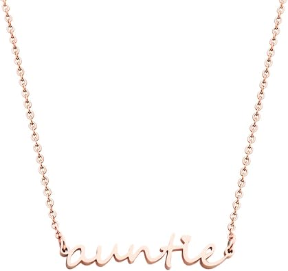 Auntie Name Necklace - Aunt Jewelry Gift From Niece or Nephew