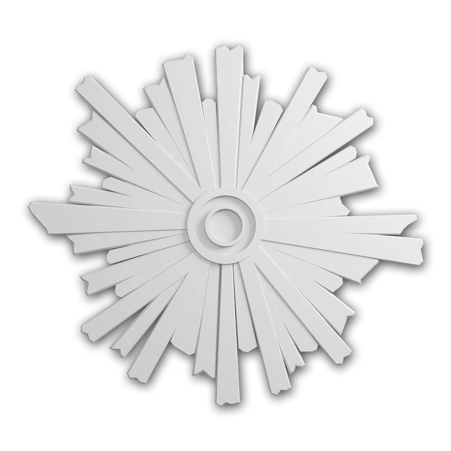 Rosace moulure Profhome 156804 polyuréthane rigide grand diamètre 90cm