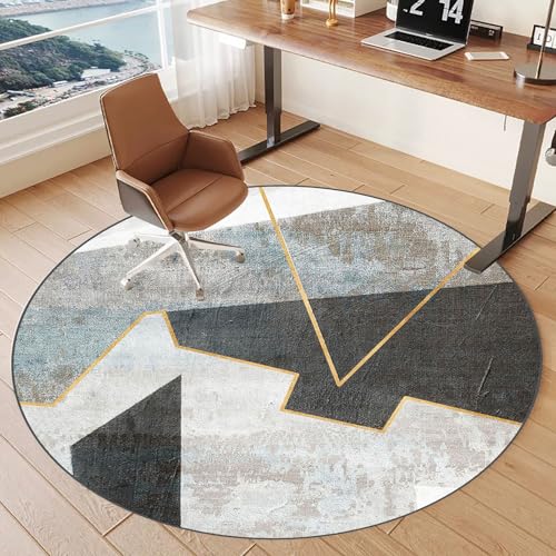 Tapis De Chaise Antidérapant Pour Sol Dur – 120x150 Cm, Gris Abstrait, Protection Sol Et Roulettes
