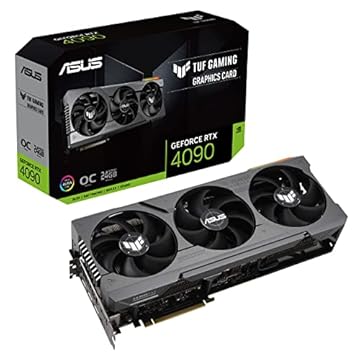 ASUS Placa gráfica para jogos TUF Gaming GeForce RTX 4090 de 24 GB OC Edition (DLSS 3, PCIe 4.0, GDDR6X de 24 GB, HDMI 2.1a, DisplayPort 1.4a, TUF-RTX4090-O24G GAMING)