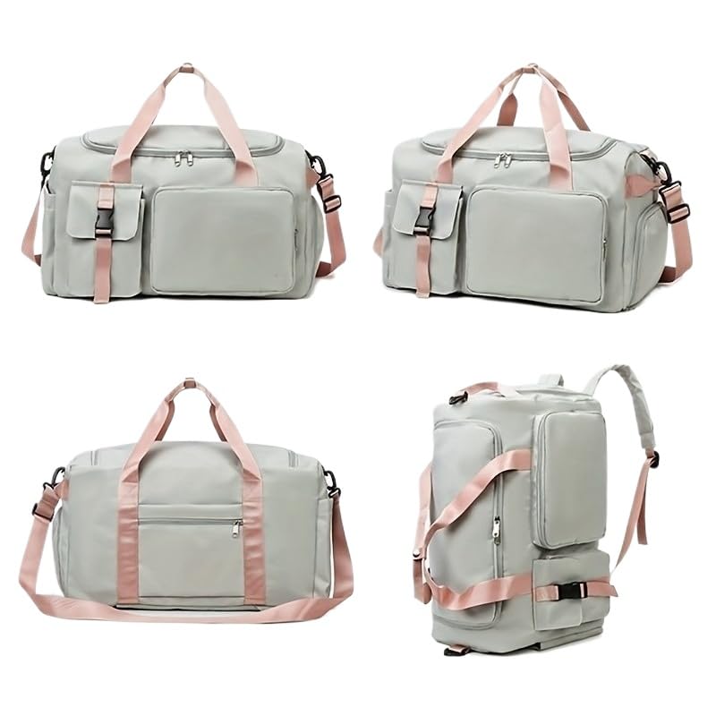 Bolsa Mala de Viagem Multifuncional de Grande Capacidade Resistente e Impermeável(5077Cina Rosa)