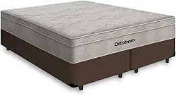 Cama Box + Colchão de Molas Ensacadas - AirTech SpringPocket - Ortobom (MARROM, Queen)