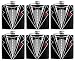 Gifts Infinity® Set of 6 Flask 8oz Groomsmen, Best man, Groom Tuxedo Vinyl Wrap Stainless Steel