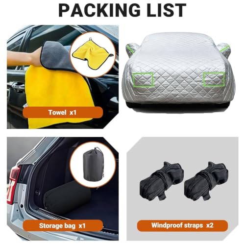 Funda antigranizo Fiat Tipo lona impermeable para proteger el coche en la calle 7