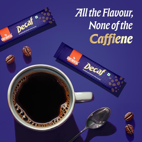 Image of Continental Decaf | Instant Decaffeinated Coffee - 2gm x 25 Sachets | 50gm | Premium Freeze Dried Coffee | Rich & Smooth Flavor | No Caffeine - Pure Taste