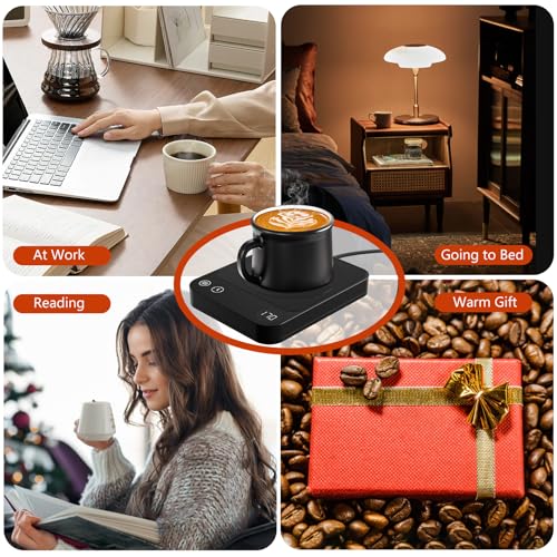 Image of Mug Warmer, Smart Coffee Mug Warmer with Temperature Control, Coffee Warmer with Auto Shut-Off, Mug Warmer for Desk Office Home, Coffee Warmer for Desk for Heating Coffee Milk Tea, Coffee Cup Warmer