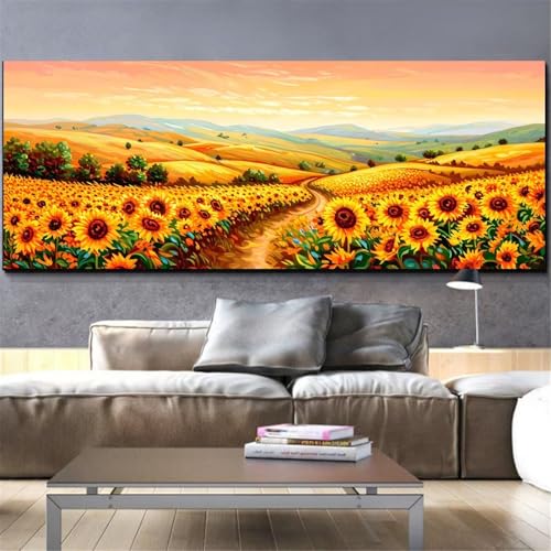 Broderie diamant tournesol Mefooge 90x180cm en cristal strass pour fresque murale