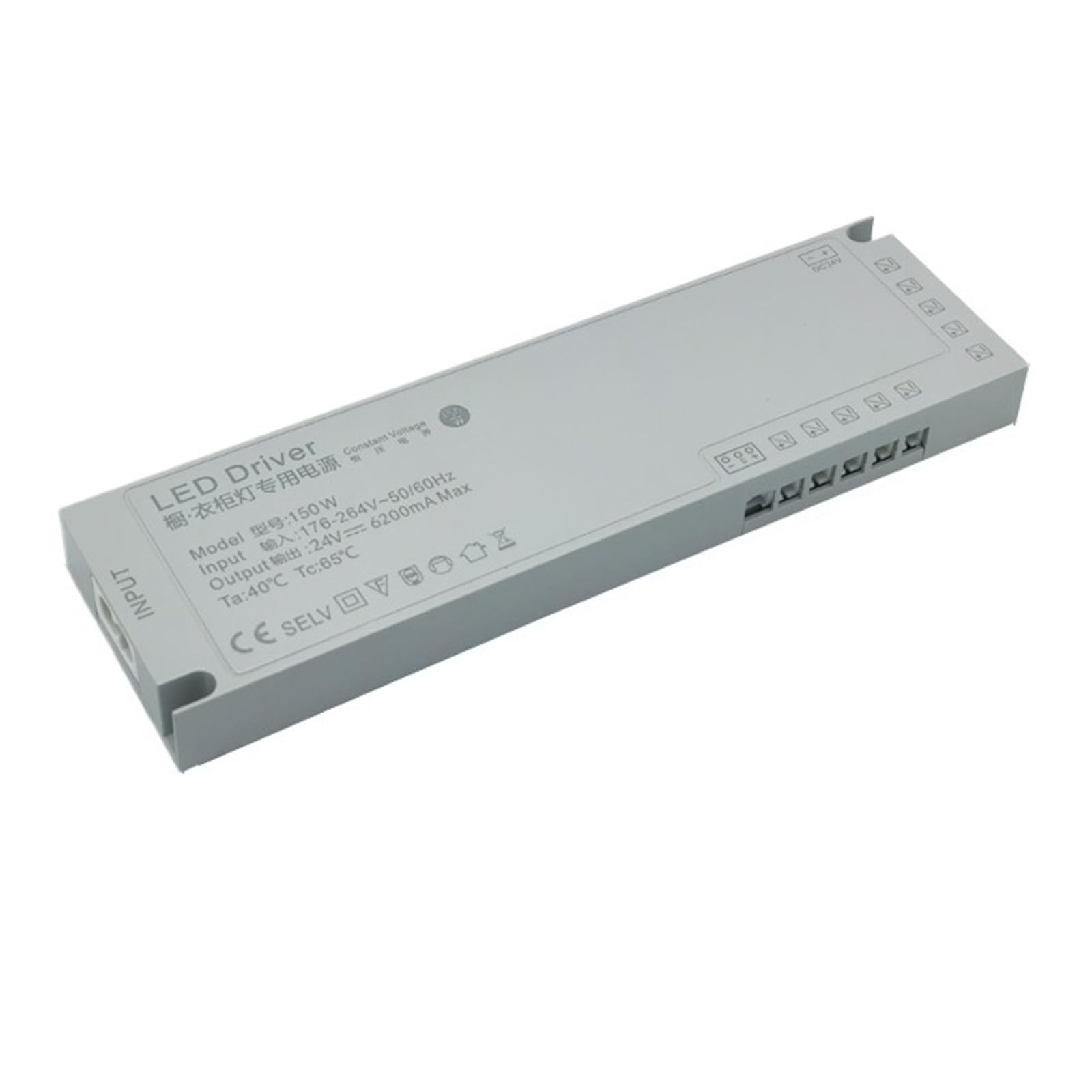Alimentation 24V 150W pour capteur de luminosité LED d'armoire