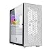 Noua Fobia L8 Blanco Case Micro ATX para PC Gaming Mini Tower 0,60 mm SPCC Ventilador White RGB Rainbow Frontal Mesh & Panel Lateral de Cristal Templado Cierre Magnético (AxPxL: 405x380x210 mm)